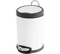 MSV Pedal bin Soft Close 3L in white, Stainless-Steel, 3 Litre