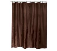 MSV Polyester Shower Curtain, Chocolate Brown, 180 x 200 cm