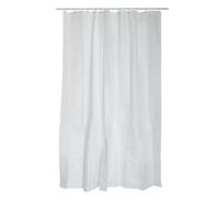 MSV Polyester Shower Curtain, White, 200 x 120 cm