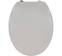 MSV Polyresin Toilet Seat, Stainless-Steel, Beige