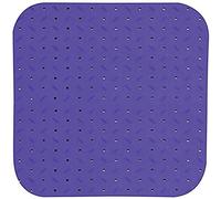 MSV Premium Shower Mat Anti-Bacterial Non-Slip with Suction Cups, Purple/Purple, Rose Fragrance, Approx. 54 x 54 cm, Washable at 60 °C