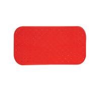 MSV Premium Shower Mat, Antibacterial, Non-Slip with Suction Cups, Red, Rose Scent, Approx. 36 x 76 cm, Washable at 60 °C