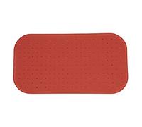 MSV Premium shower, bath mat, antibacterial non-slip with suction cups, terracotta red, smells of roses, approx. 36 x 76 cm-washable at 60 °C, Rubber, Large