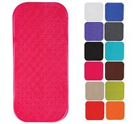 MSV Premium Shower Mat Bath Mat Bathtub Mat Antibacterial Non-Slip with Suction Cups - Pink - Smells of Roses - Approx. 36 x 97 cm - Washable at 60 °C