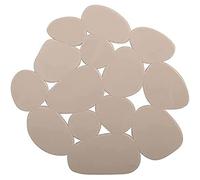 MSV PVC Non-Slip Pebbles Bath Mats, Set of 4, Beige