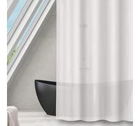 MSV Romana Polyester Shower Curtain 120 x 200 cm Transparent White