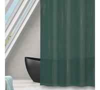 MSV Romana Polyester Shower Curtain 180 x 180 cm Dark Green Transparent