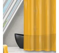 MSV Romana Polyester Shower Curtain 180 x 180 cm Saffron Transparent