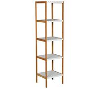 MSV Shelf 5 Tier, Bamboo, Brown, 140 x 34 x 33 cm, Pack of 13
