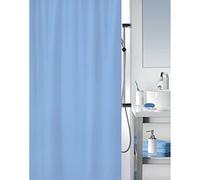 MSV Shower Curtain Polyester 180 x 200 cm Sky Blue