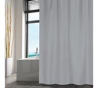 MSV Shower Curtain Polyester Shower Curtain 180 x 200 cm Light Grey