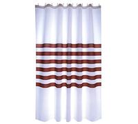 MSV Shower curtain Premium 180x200cm Linie brown