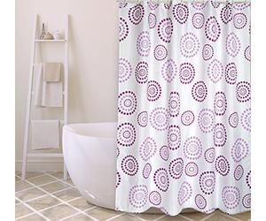 MSV Shower curtain Premium 180x200cm points purple
