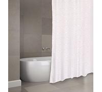 MSV Shower curtain Premium 180x200cm Wave pastel pink