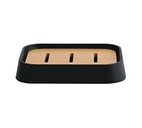 MSV Soap Dish PS & Bamboo KAMLA Black