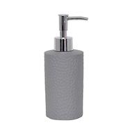 MSV Soap dispenser 'FIDJI', Ceramic, Grey, 8,5 x 8,5 x 18 cm