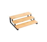 MSV Spice Rack 3 Tier Industrial Design Steel Elie Black Matte