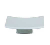 MSV Stainless Steel/Ceramic Mahe Soap Holder, White