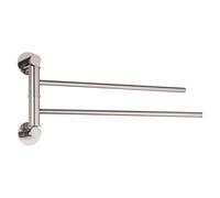 MSV Stainless Steel Mirror Polished Double Towel Rail, Silver