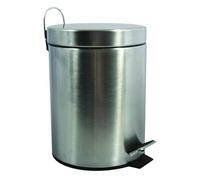 MSV Stainless Steel Pedal Bin, Silver, 20 Litre