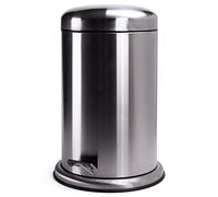 MSV Stainless Steel Pedal Bin, Silver, 20 Litre