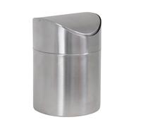 MSV Stainless Steel Table Bin 12 x 16.5 cm, Silver, 16.5 x 12 x 12 cm