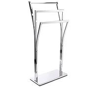 MSV Stainless Steel Towel Rack PILI with 3 Rods, Stainless-Steel, Multi-Colour, 30 x 20 x 15 cm