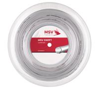 MSV Swift Tennis Racket String 200m Reel - White / Black