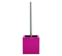 MSV Toilet Brush Uni in fuchsia, Stainless-Steel, 11 x 11 x 37 cm