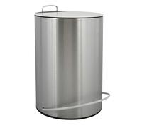 MSV "Unna Stainless Steel Pedal Bin, White, 5 Litre