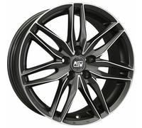 MSW 24 MATT GUN METAL FULL POLISHED (MGMFP) ALLOY WHEEL 18X8 ET48 5X112