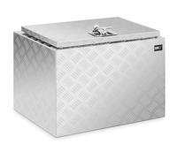 MSW Aluminium Tool Box - checker plate - 45 x 60 x 45 cm - 120 L - lockable MSW-ATB-610