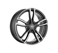 MSW Avantgarde 73 Alloy Wheel 18x8 ET42 5x112 Gloss Dark Grey Full Polished 73mm