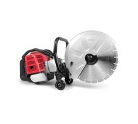 MSW Concrete Cut-off Saw, 63 cc Engine, 2.5 kW at 6500 RPM, Ø 350 mm Blade, 120 mm Cutting Depth, 0.7 L Tank, Durable 65Mn Alloy Blade, with Wheels, Masonry Saw