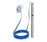 MSW Deep Well Pump Submersible MSW-SPP32-055 (Max. Flow Rate: 3,800 l/h, 550 W, Max. Transport Depth: 55 m, Ø 80 mm, Incl. Switch Box, Stainless Steel)