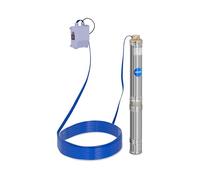 MSW Deep Well Pump Submersible Max. Flow Rate: 6,000 l/h, 750 W, | Max. Transport Depth: 72 m, Ø 95 mm, Incl. Switch Box, Stainless Steel
