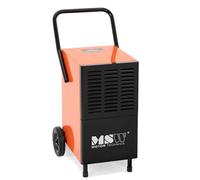 MSW Dehumidifier 55 L/24 h For 62 m² 500 m³/h Airflow With Handle And Wheels Rugged Site Dehumidifier For Garage Cellar Basement Building Drying Unit Commercial Grade Model