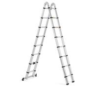 MSW Folding Telescopic Ladder - 16 steps - aluminium - height: 0.92 - 2.42/5 m MSW TLADDER A500