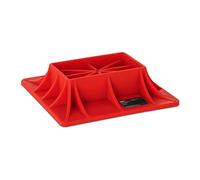 MSW Hi-Lift Jack Base Off-Road Base Farm Jack Base Vehicle Lifter Base Plate 4x4 Four Wheeling High-Visibility Red 2500kg MSW-OSP-2500 (Plastic, 11.2mm Thick, Max. Load 2.5 Tons)