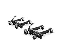 MSW Hydraulic Wheel Dolly Car Skate Vehicle Positioning Jack Foot Pump Hydraulic Tyre Lift Roller Dolly Hoist 2 Pcs. 680kg Ea. MSW-HRH-680 (Tyre Width 30cm, 4 Nylon Castors, Max. Lift Height 280mm)