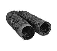 MSW Motor Technics Flexible Ducting Hose, Ø400mm, 10m, Black, Nylon & PVC, Ventilation Hose for HVAC, Workshop, Garage & Fume Extraction
