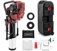 MSW Petrol Post Driver Pile Driver Fence Post Driver 1500W 9000rpm 0.86L/h 1.3L Tank HT-PILOT-1500 (1 Cylinder Air-Cooled 2-Stroke Motor, Max. Torque Value 2.5 Nm, Impact Energy 20-55J)