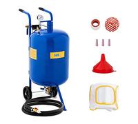 MSW Portable Sandblaster MSW-MS76A (76 L, Max. Working Pressure: 7.6 bar, 2.5 m Working Hose, Integrated Wheels, 4 nozzles)