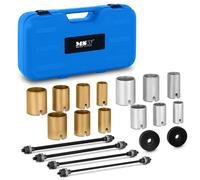MSW Universal Press And Pull Sleeve Kit For Wheel Bearings And Suspension Bushings MSW-SPS-22 (Steel With Anti-Rust Coating, 27 Pcs., Carrying Case)