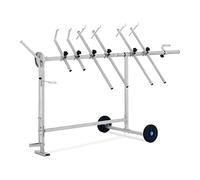MSW Rotating Panel Stand Body Shop Panel Painting Stand Garage 6 Arms 360° 90kg MSW-RPS-4H (Steel, Max. Load For Single Bar 15kg, Dual Mounting System)