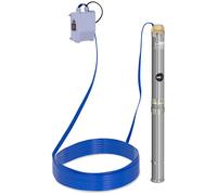 MSW Deep Well Pump Submersible MSW-SPP32-037 (Max. Flow Rate: 3,800 l/h, 370 W, Max. Transport Depth: 37 m, Ø 80 mm, Incl. Switch Box, Stainless Steel)