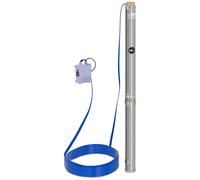 MSW Submersible Pump - 95 mm / 3.75" - 10,800 l/h - 2200 W - 20 m cable - 91 m lift - stainless steel MSW-SPP48-220