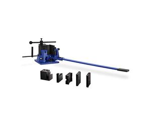 MSW Universal Angle Bender Bending Machine Hot Cold Metal Forming Metalworking Flat Square Angled Round Steel 4 Die Plates 100mm Wide 120° MSW-UB100 (Steel Casing, Max. Bending Capacity 23kg/mm2)