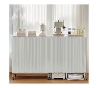 Mswborml Elegant Cabinet Curtains for under Kitchen Sink, Dust Proof Dishwasher Curtain for Shelves Privacy Closet Curtain under The Sink Curtains for Kitchen Storage Room,A,W80xH140cm/31x55in