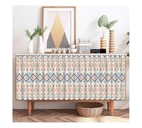 Mswborml Ethnic-Style Cabinet Curtains for Shelves Dust Proof Privacy Closet Curtain with Hook & Loop, Boho Printed under The Sink Curtain for Kitchen Storage Room Washable,B,W100xH70cm/39x28in